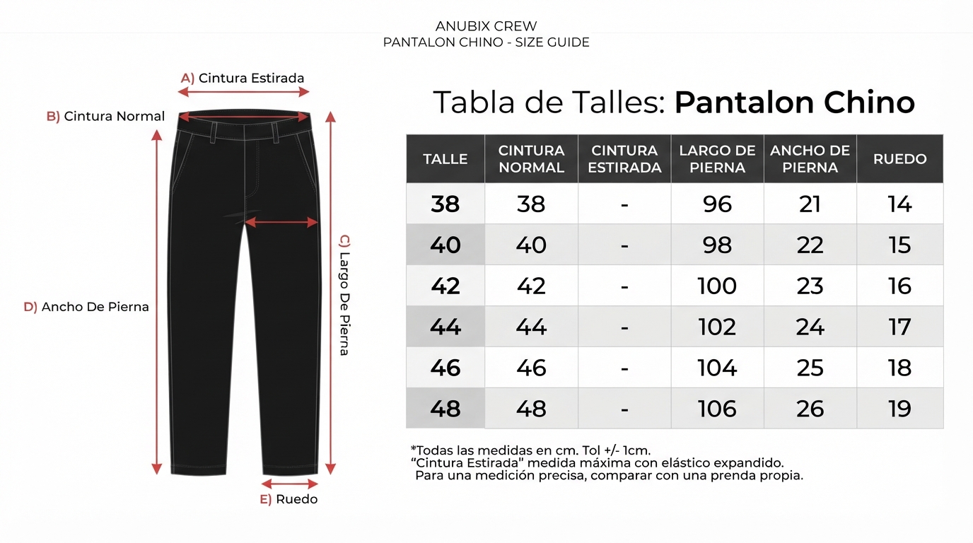 Tabla De Medidas - Chino