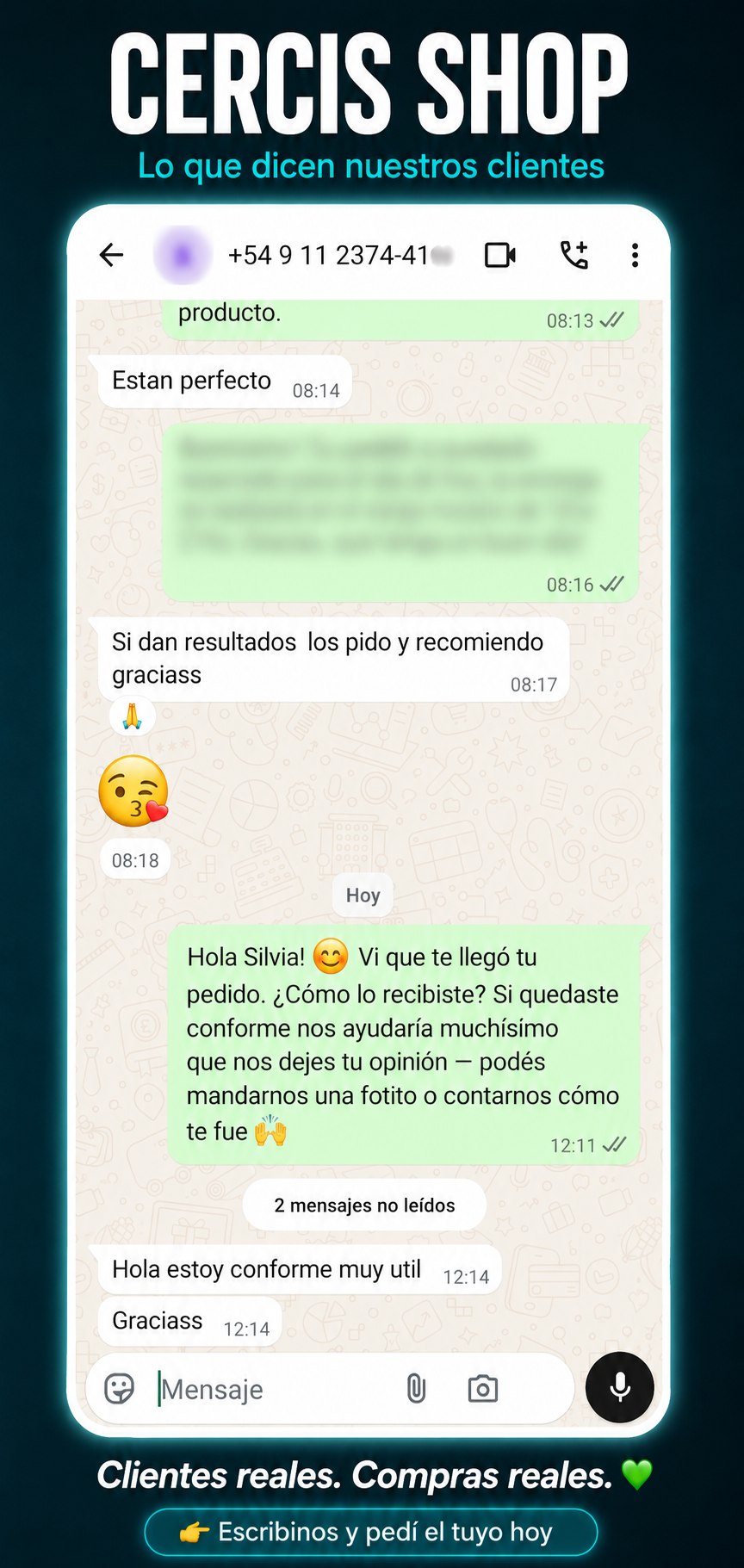 Reseña de clienta - Cercis Shop