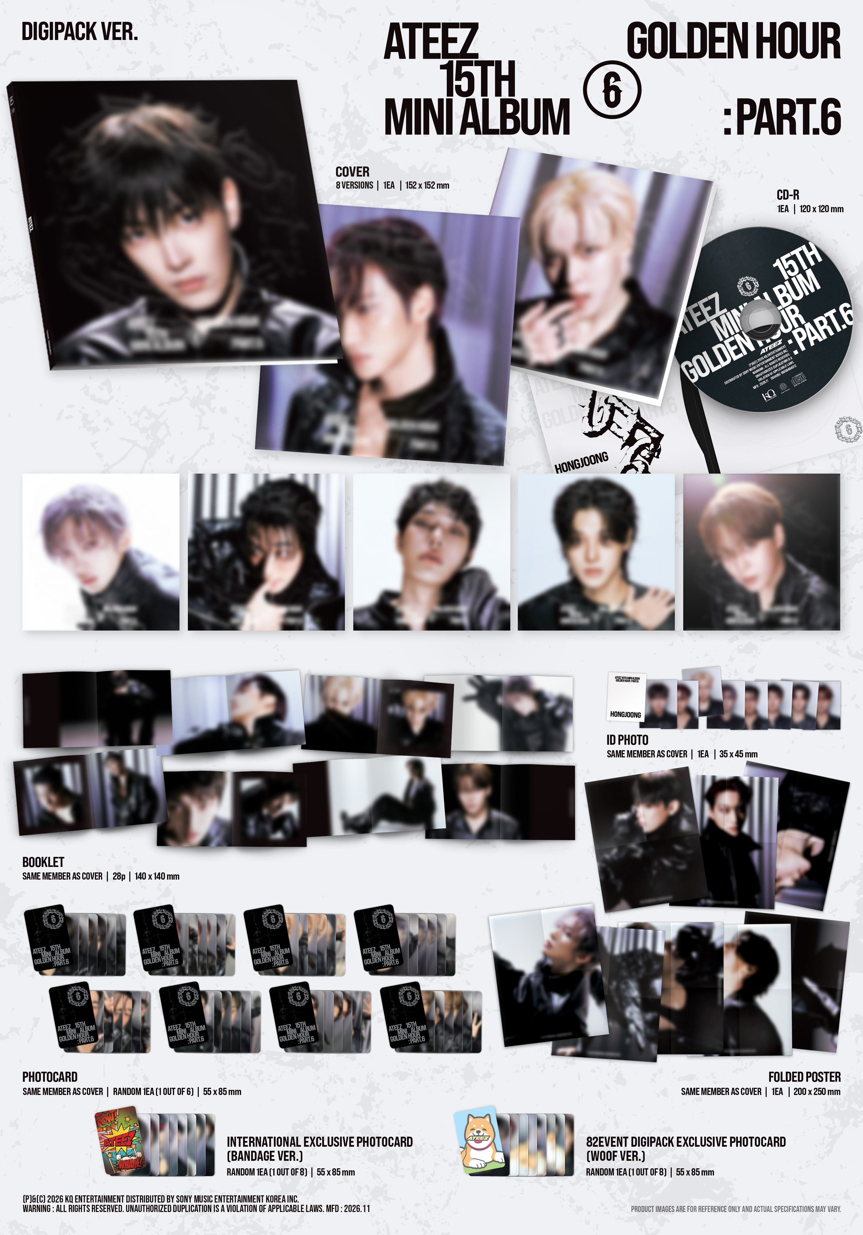 ATEEZ GOLDEN HOUR 5 Digipack Member