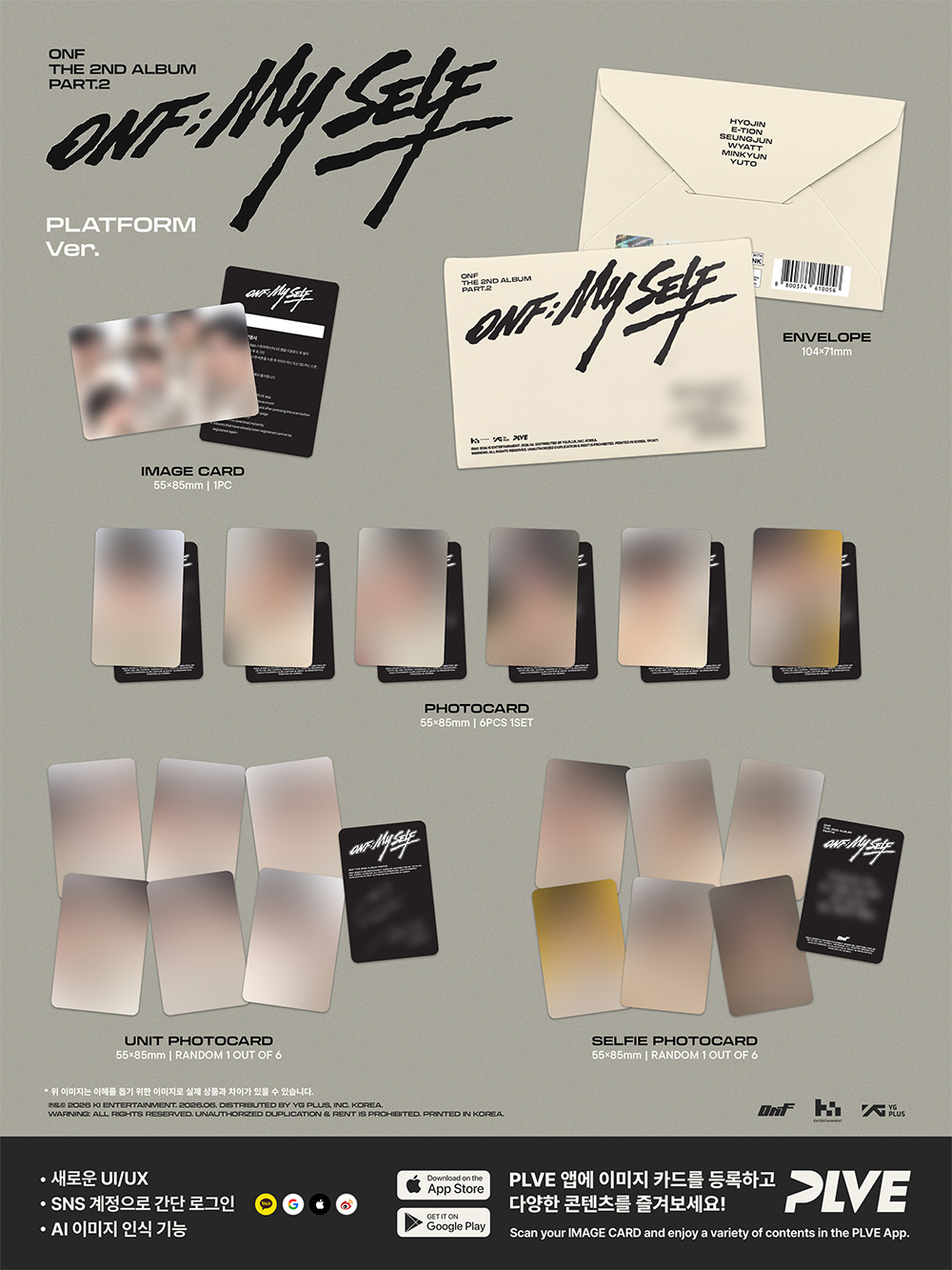 [Ktown4u Special Gift] ONF - 2nd Album Part.2 [ONF:MY SELF] (PLATFORM Ver.)