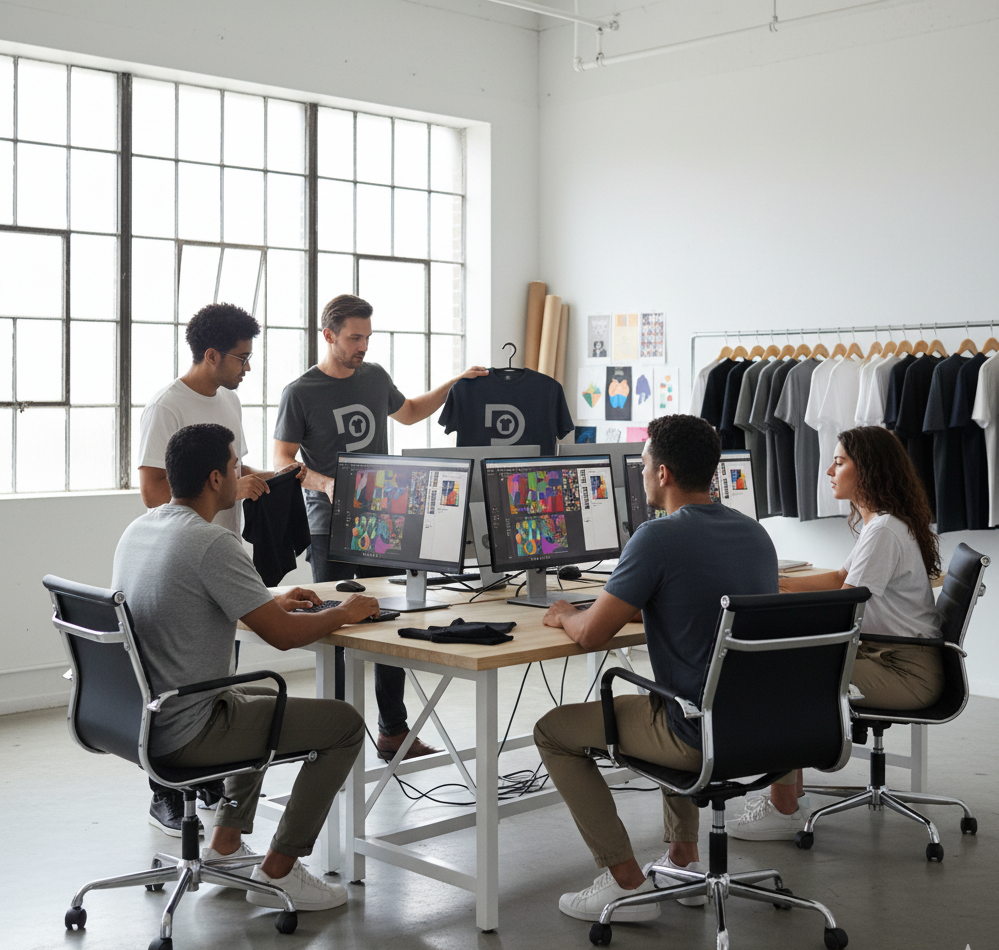 Equipe de D-STYLISH trabalhando