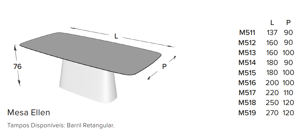 Mesa Jantar em Madeira ELEN - Design Contemporâneo e Elegância