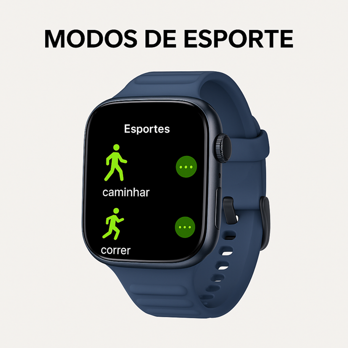 Relógio de pulso preto em fundo branco