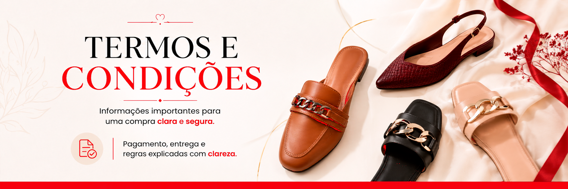 Termos e condições Amo Sapatilhas