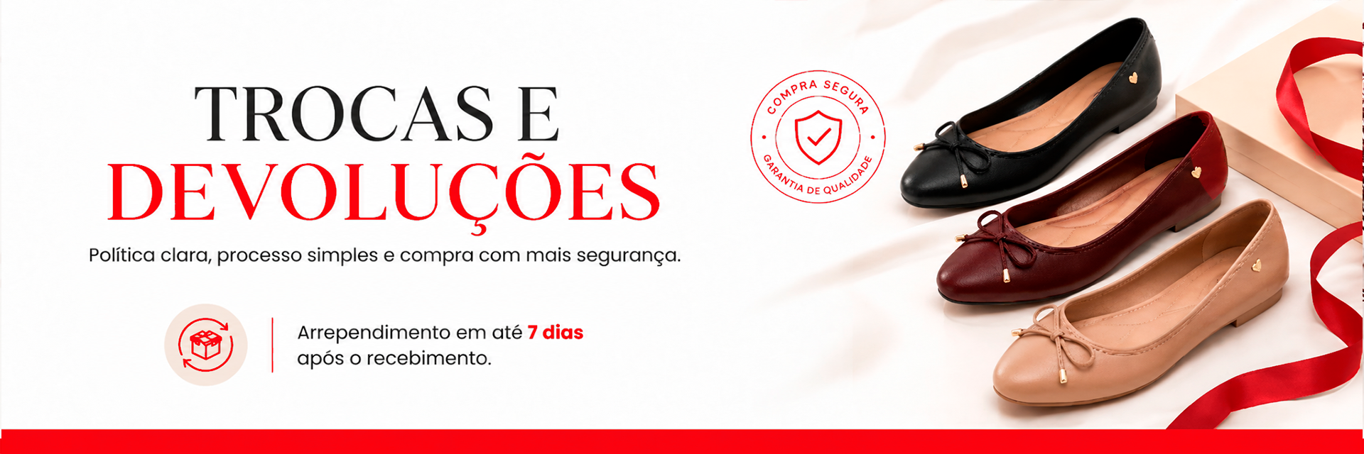 Trocas e devoluções Amo Sapatilhas