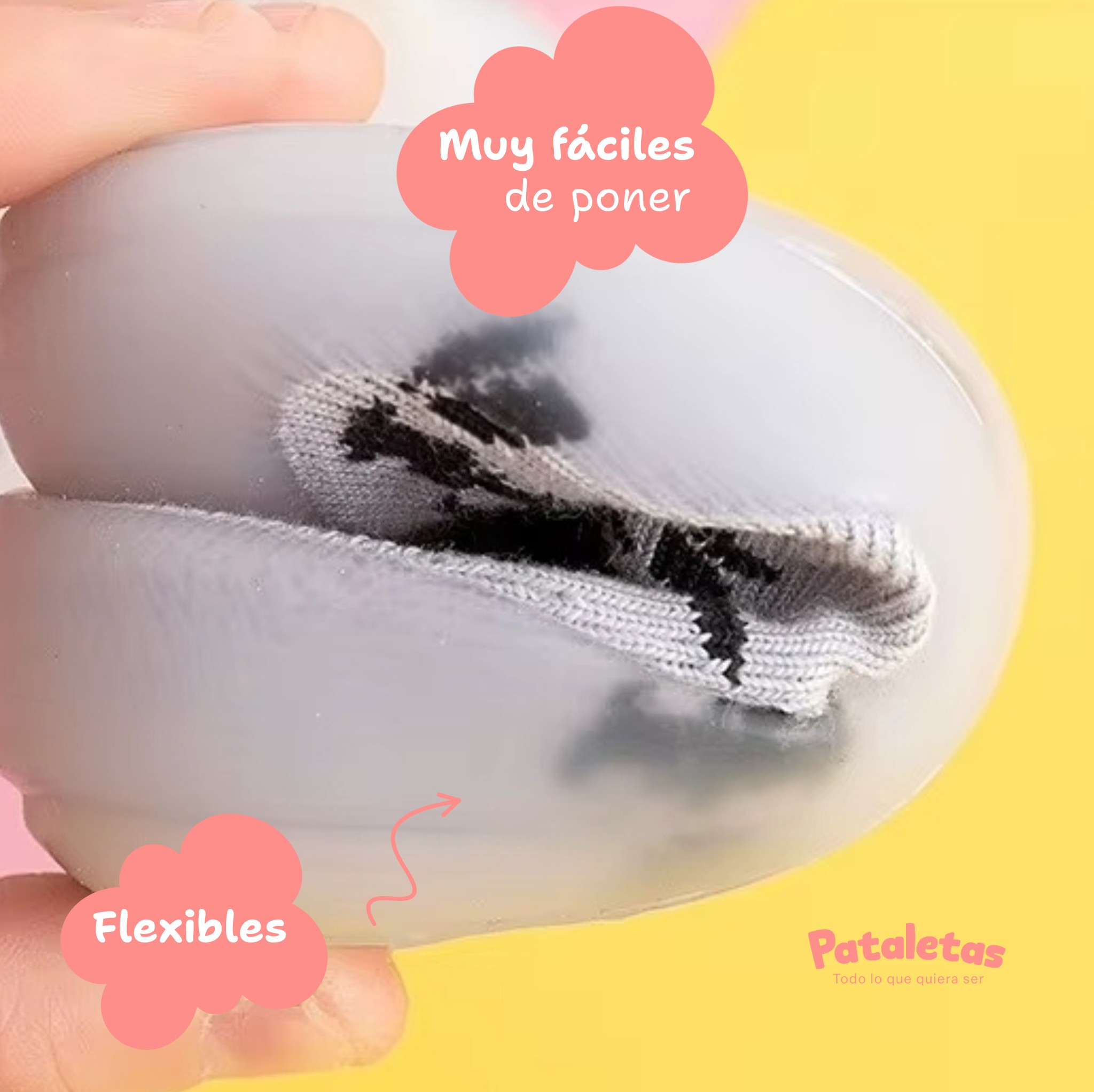 Zapatilla media con suela flexible