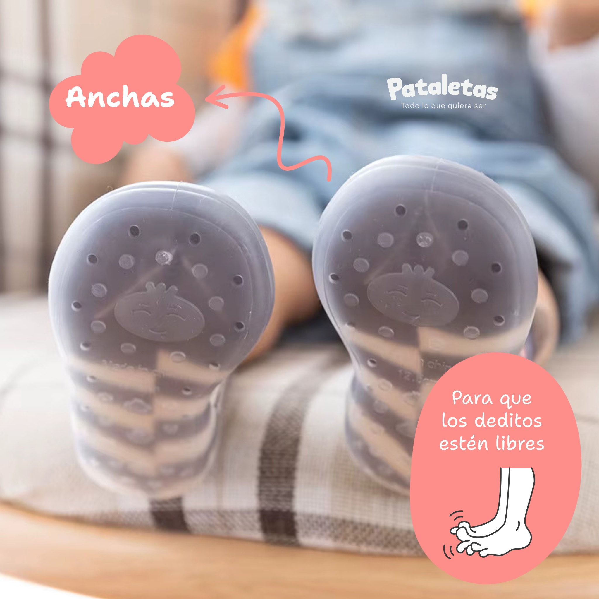 Zapatilla media con suela