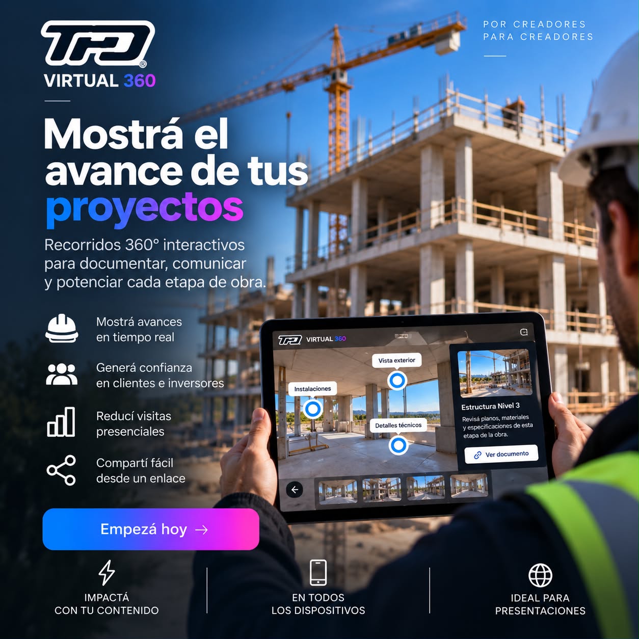 VIRTUAL 360 para constructoras