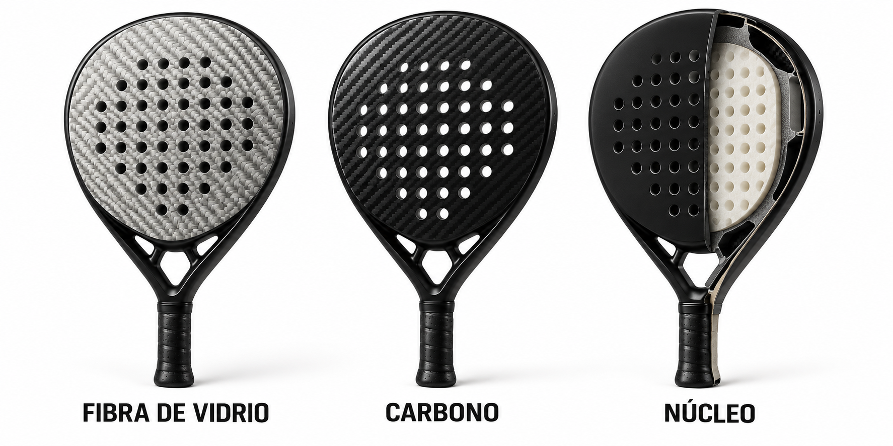 Materiales de una paleta de pádel