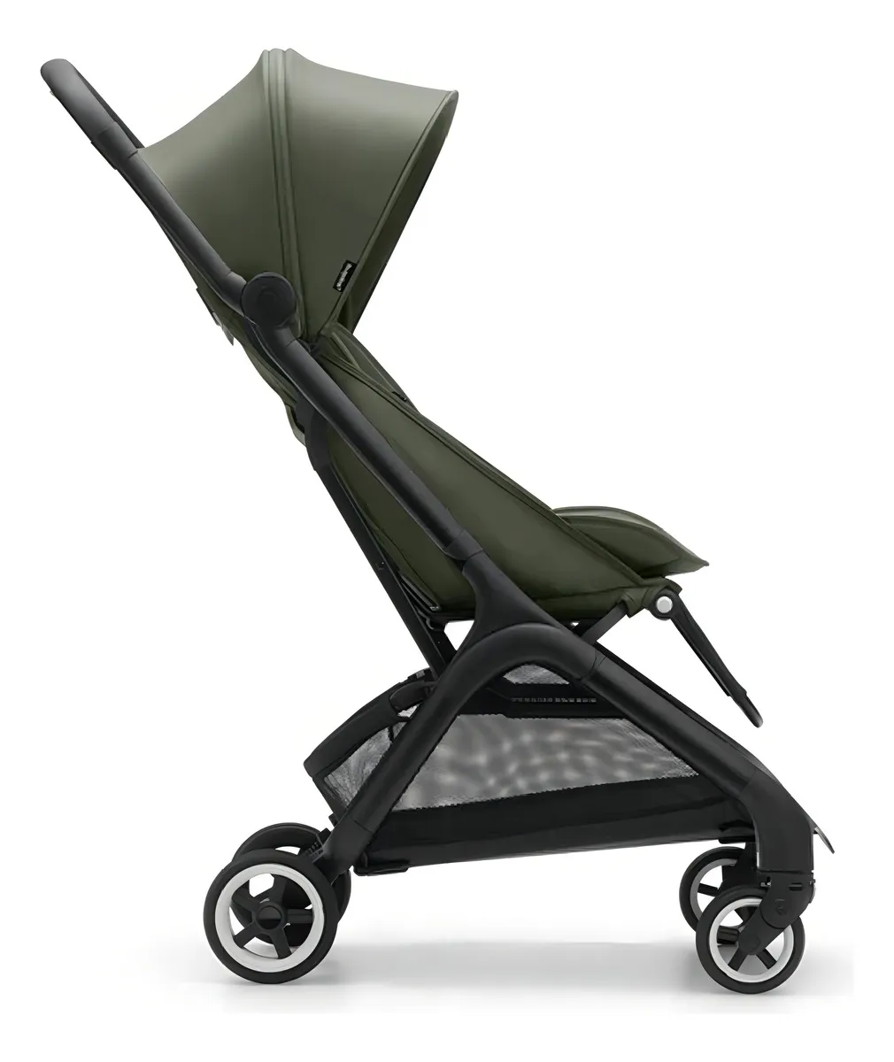 Carrinho Bugaboo Butterfly Forest Green com chassi preto