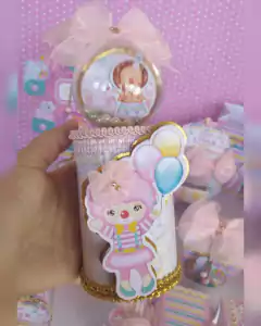 Kit básico de papelaria luxo Circo Rosa - comprar online