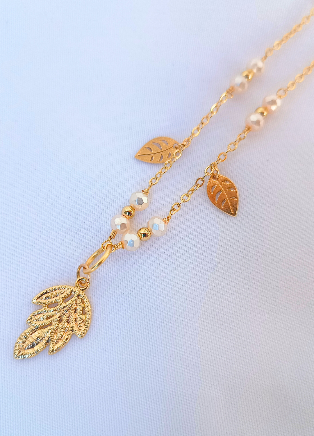 Collar de oro laminado artesanal para piel sensible