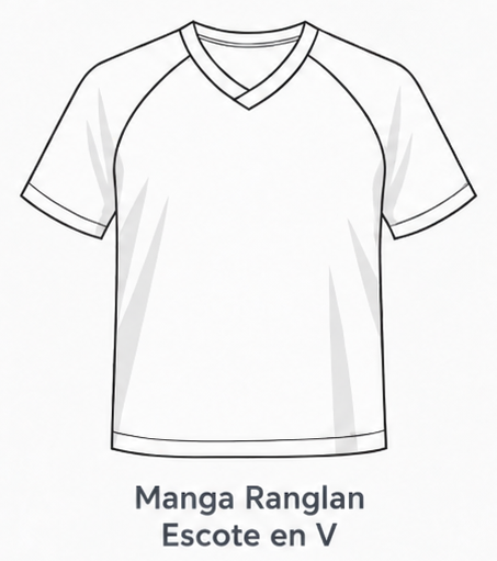 Manga Ranglan Escote en V