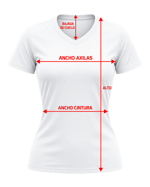 Cómo medir camiseta femenina