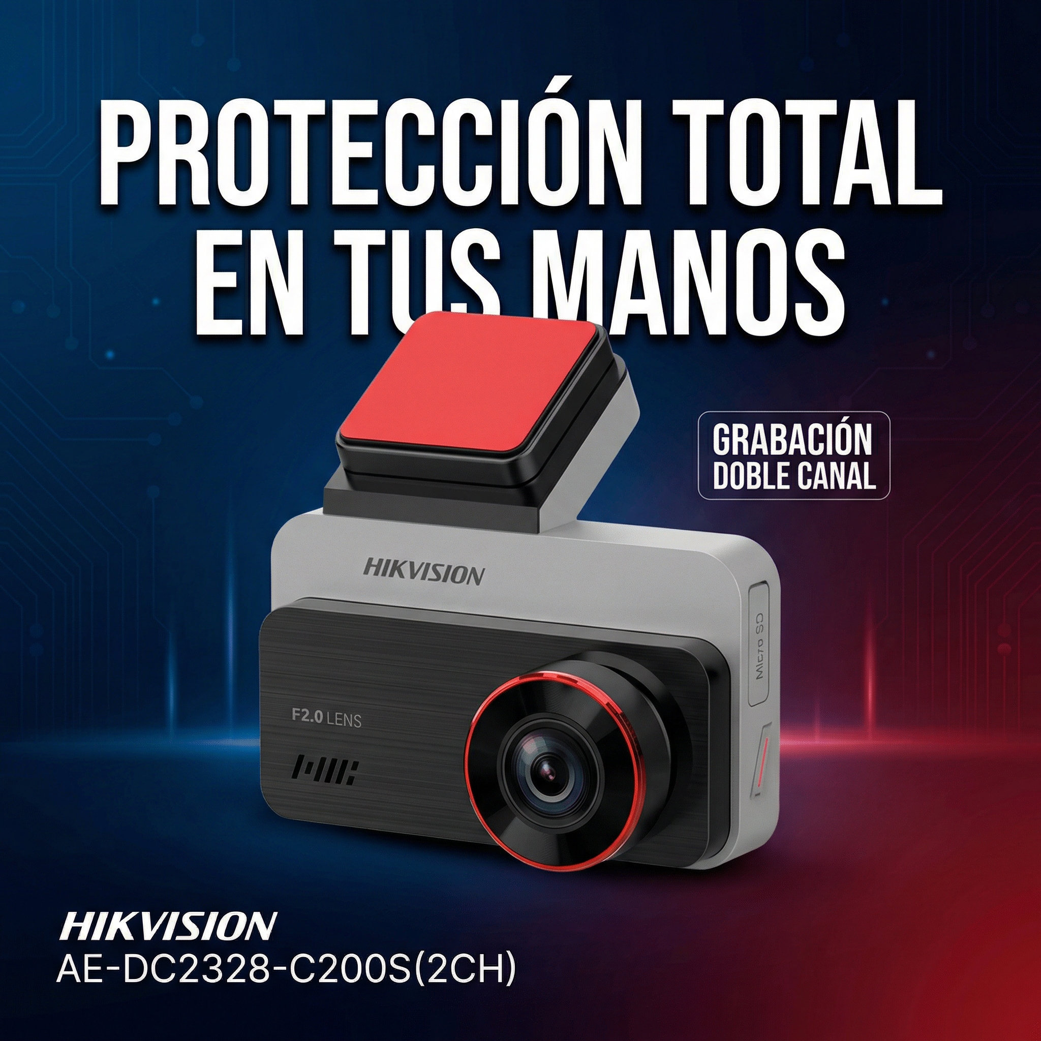 Vista promocional de la dashcam Hikvision
