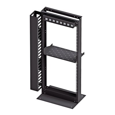 Rack organizado con equipos