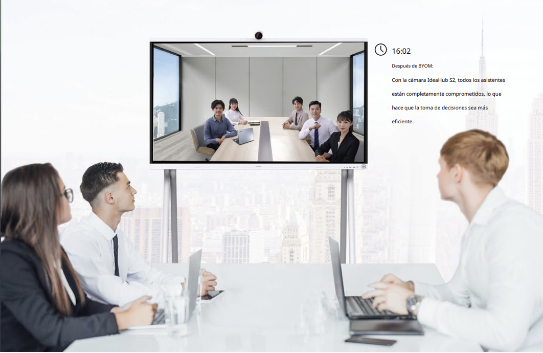 Sala de videoconferencia con IdeaHub