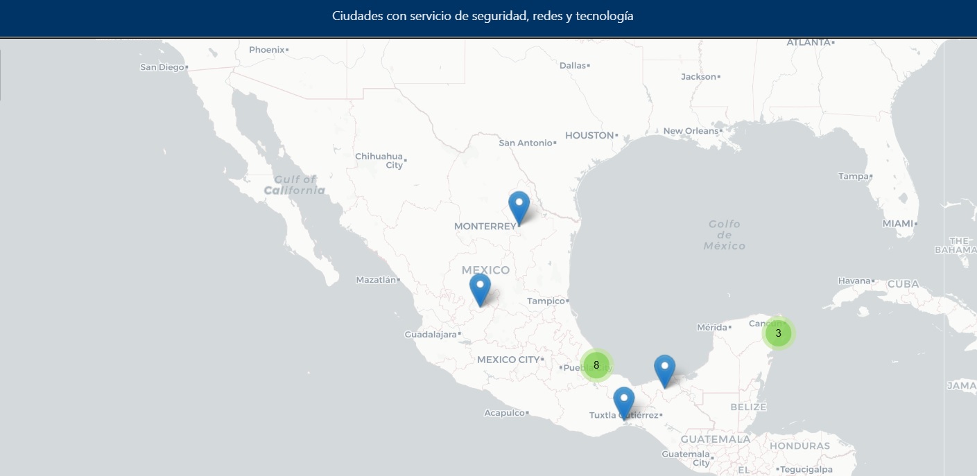 Mapa de cobertura TiendaBlue