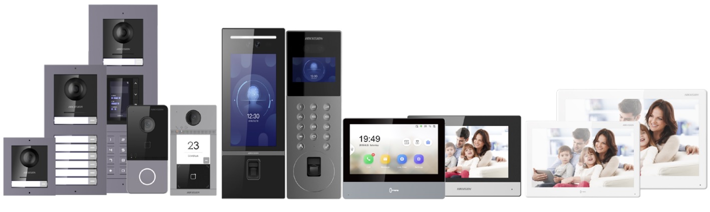 Diferentes modelos de videoporteros Hikvision para hogares