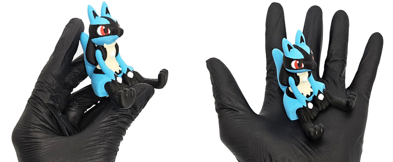 Amostra tamanho Pokémon Lucario
