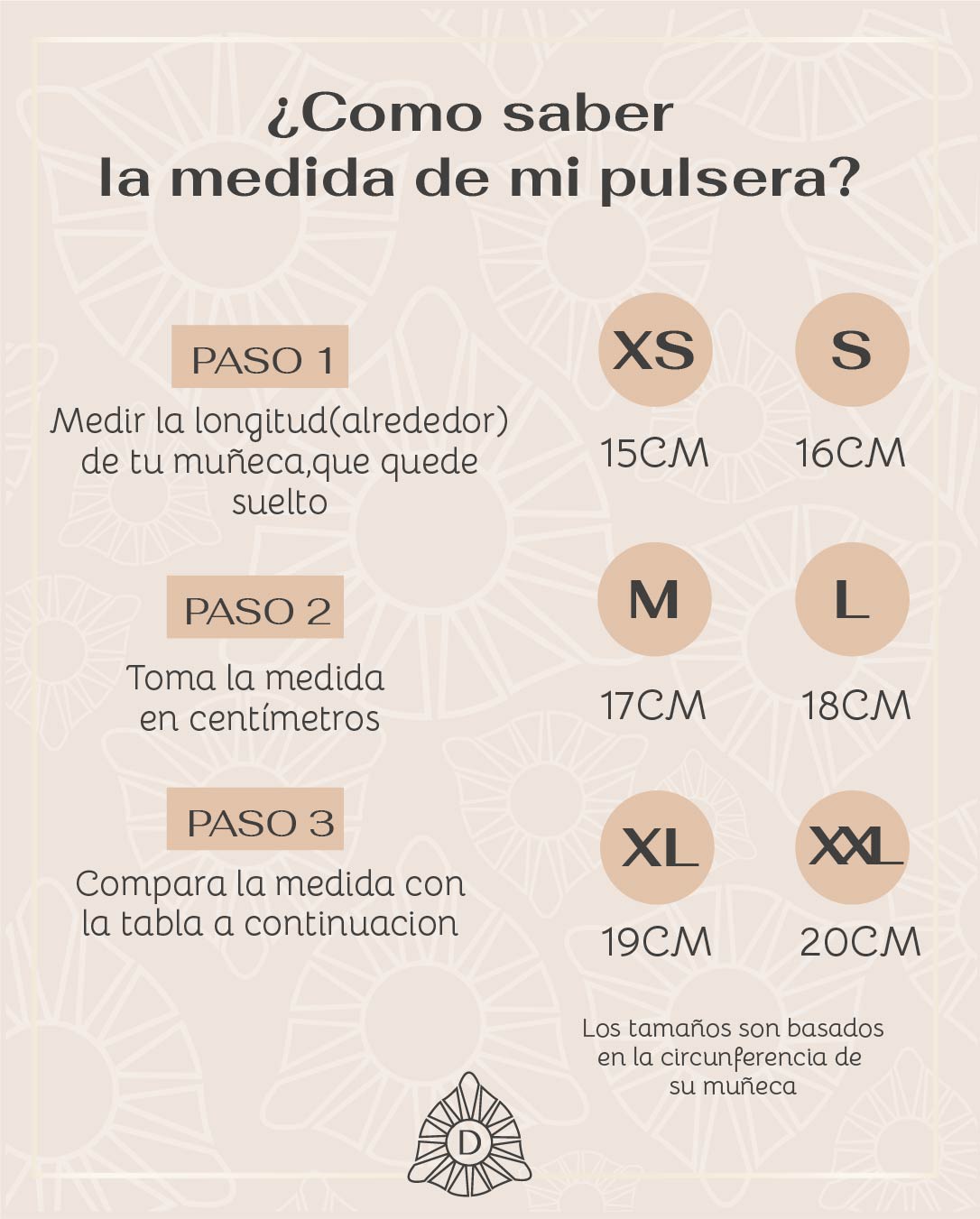 Medidas pulseras.