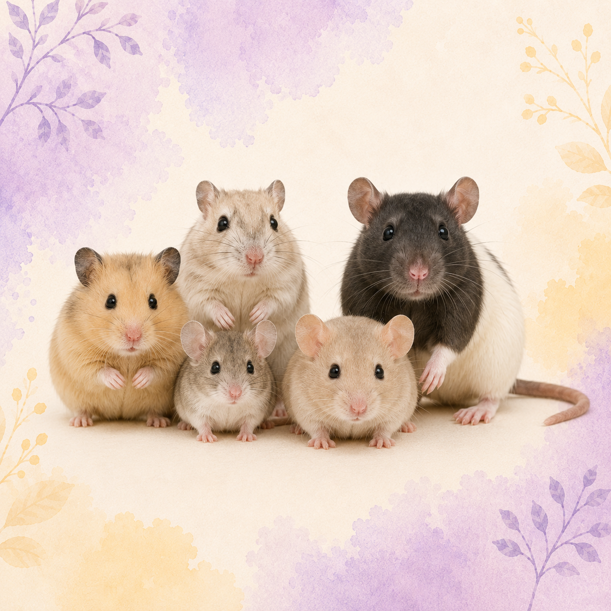 Hamsters, gerbils, ratos, camundongos e outros pequenos roedores
