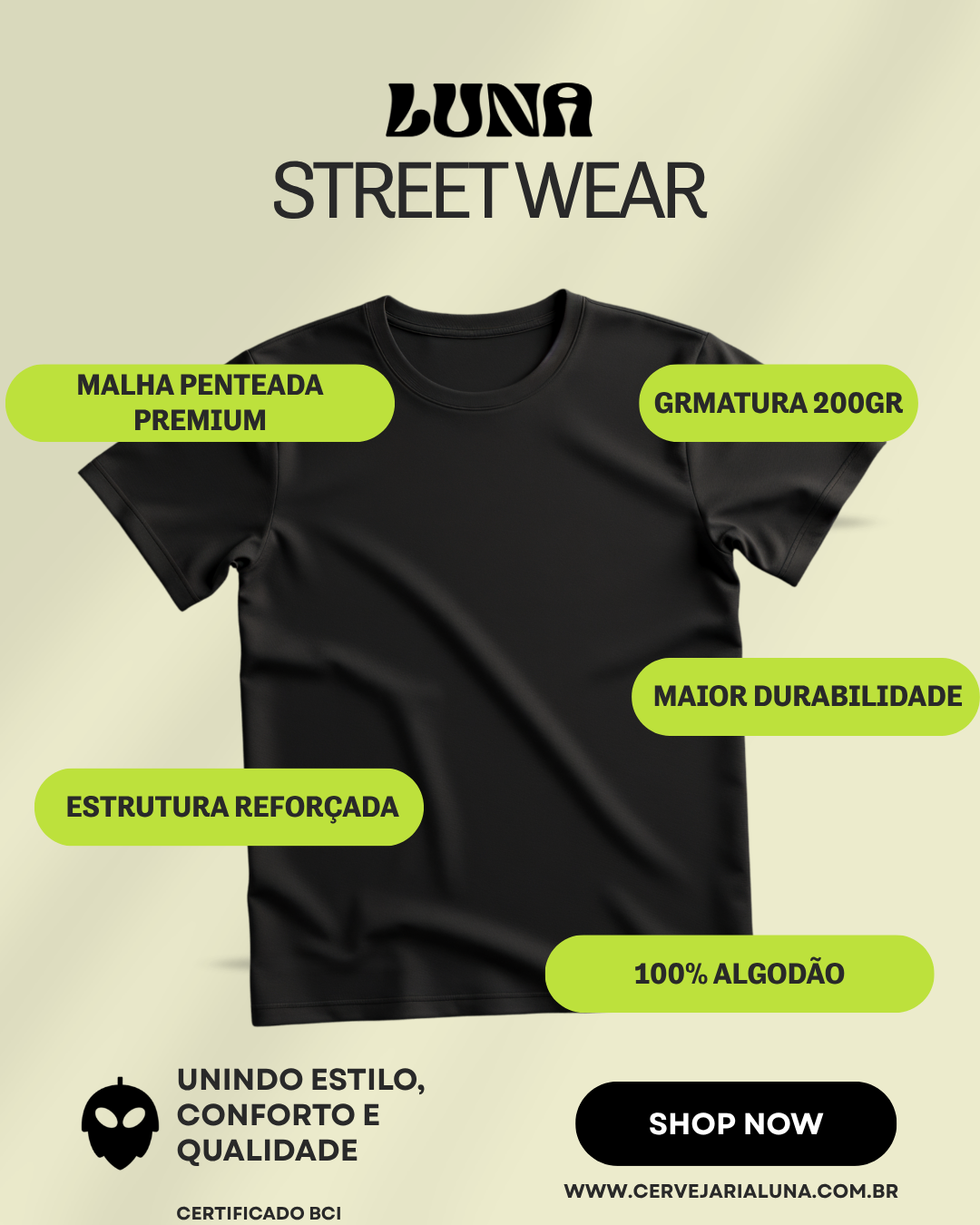 qualidade camiseta