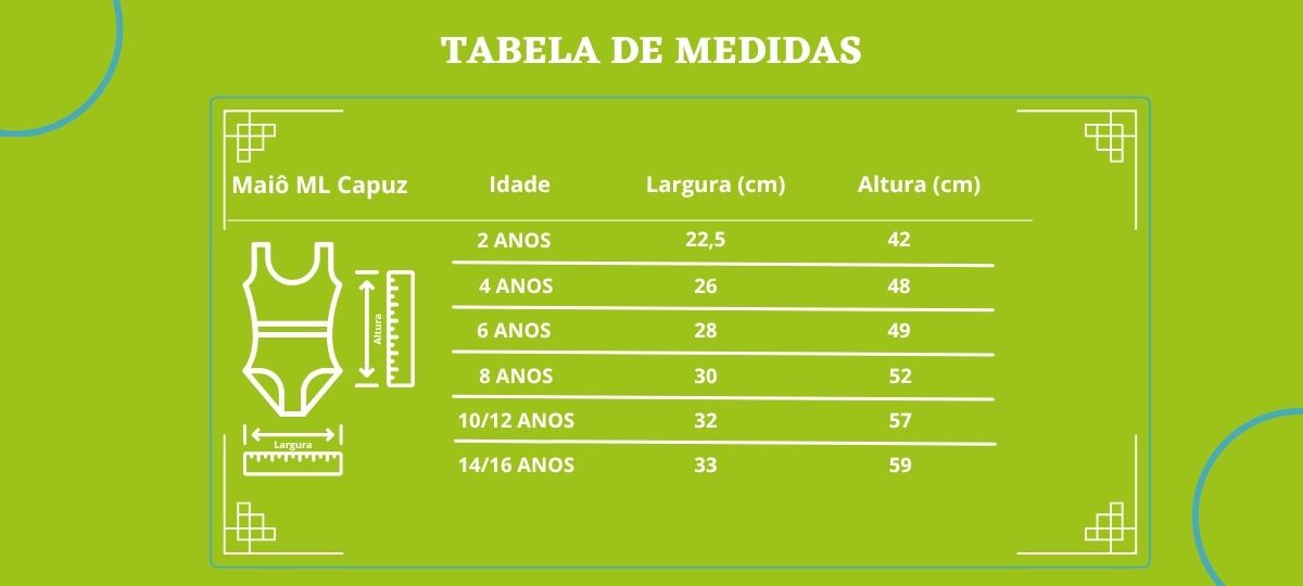 maiô com capuz infantil
