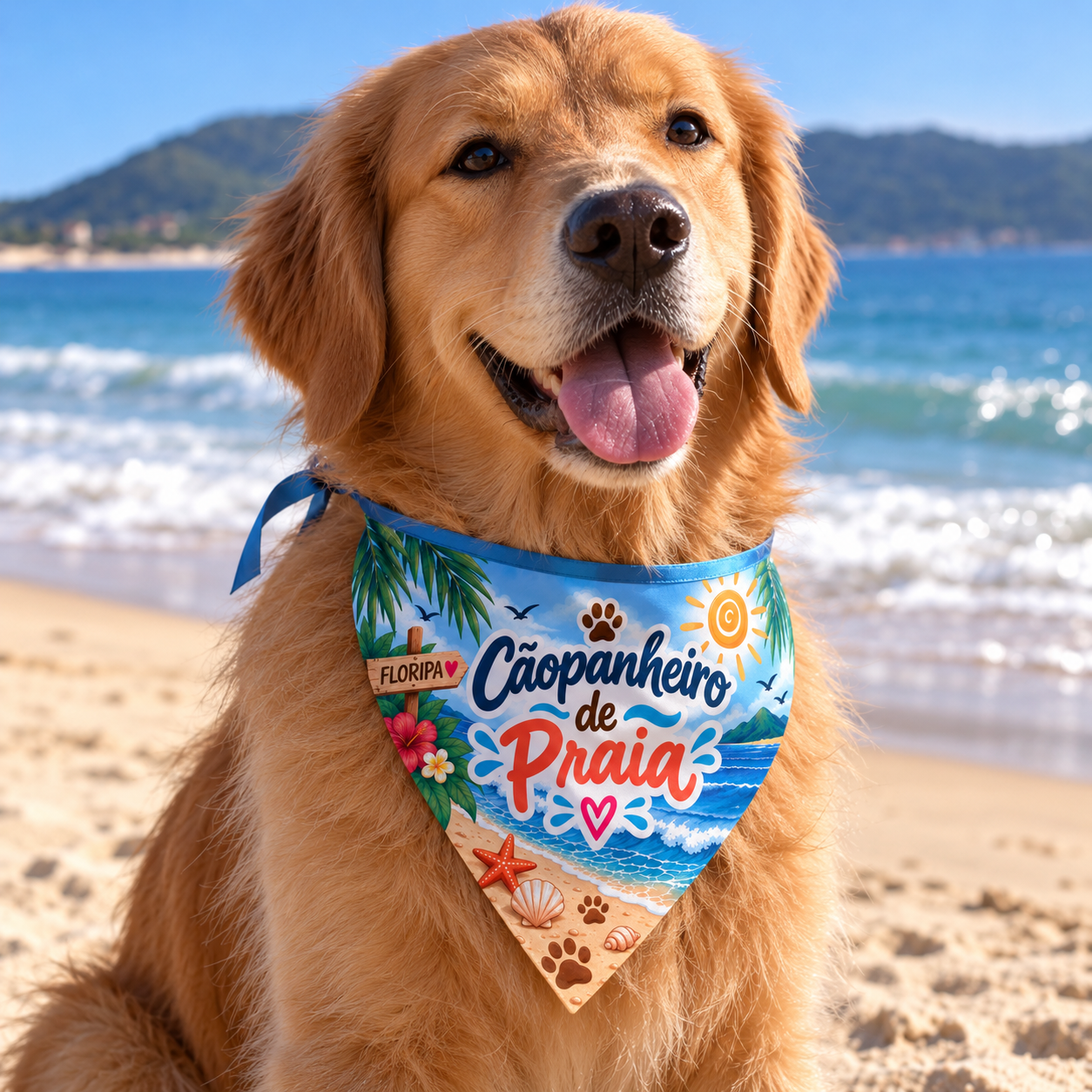 Bandana pet turística de Florianópolis - Modelo 01