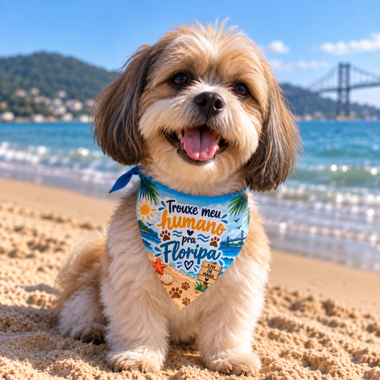 Bandana pet turística de Florianópolis - Modelo 02