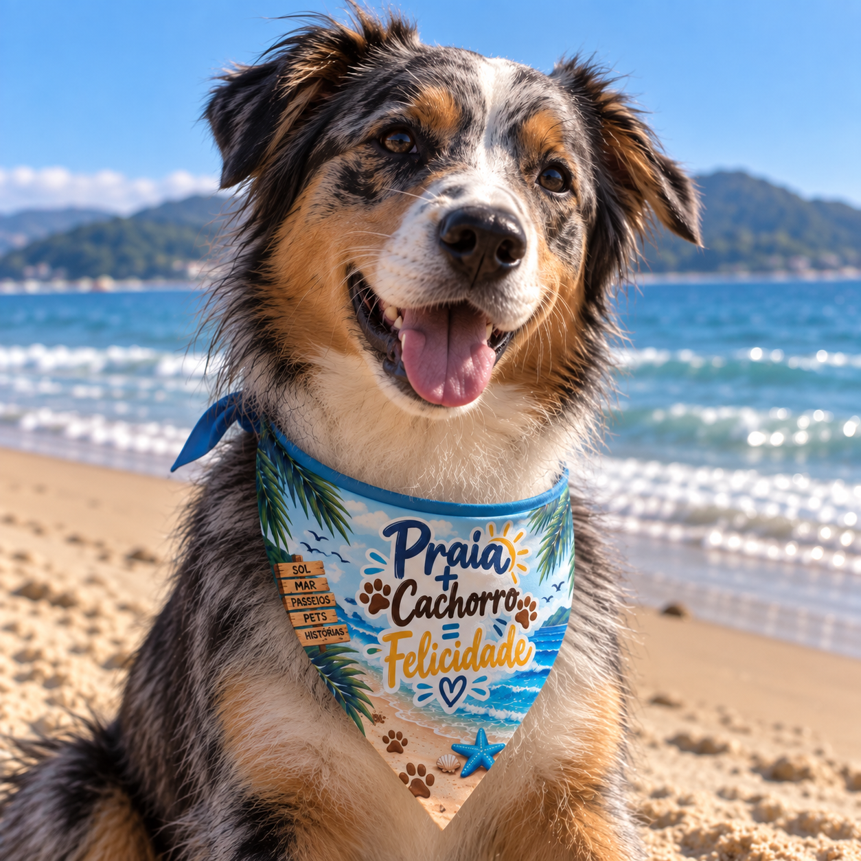 Bandana pet turística de Florianópolis - Modelo 04