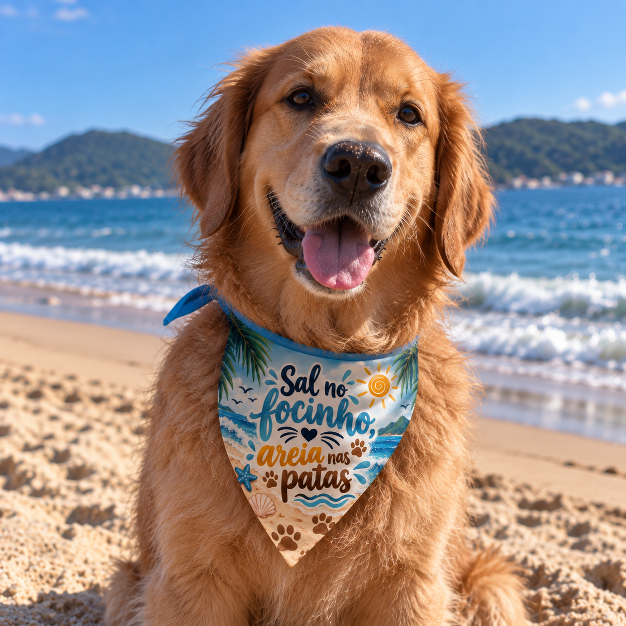 Bandana pet turística de Florianópolis - Modelo 05