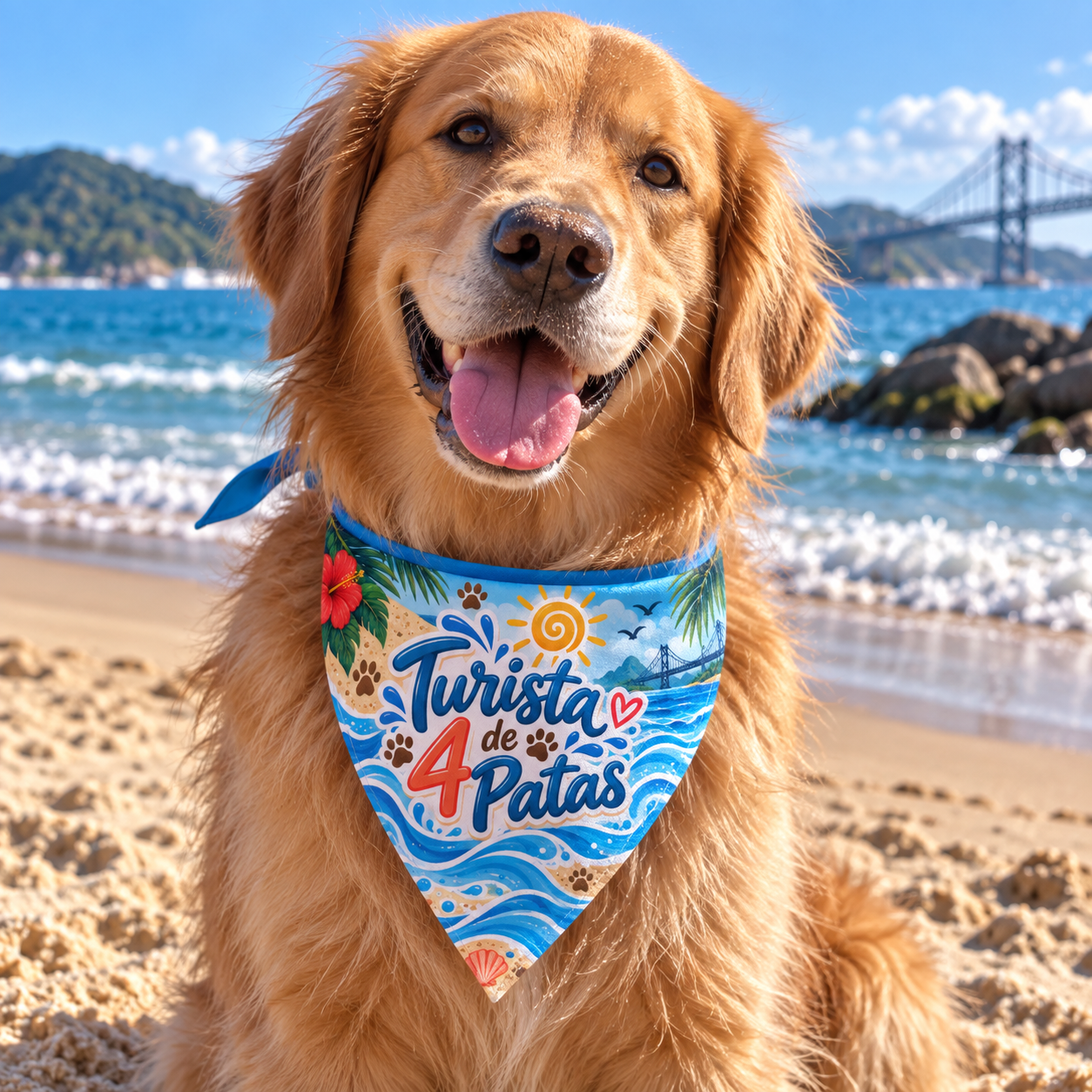 Bandana pet turística de Florianópolis - Modelo 08