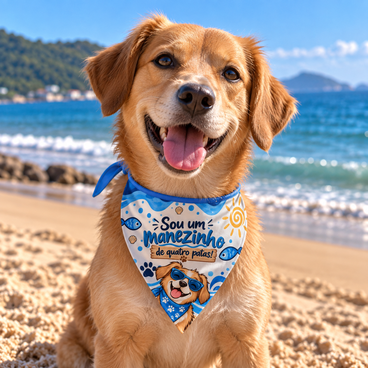 Bandana pet turística de Florianópolis - Modelo 09