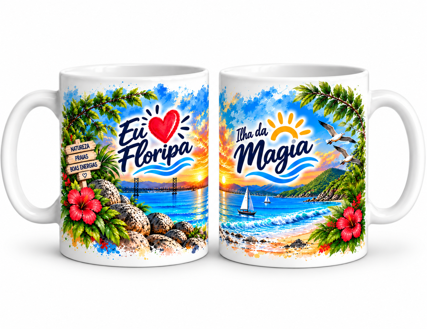 Caneca turística de Florianópolis - Modelo 01
