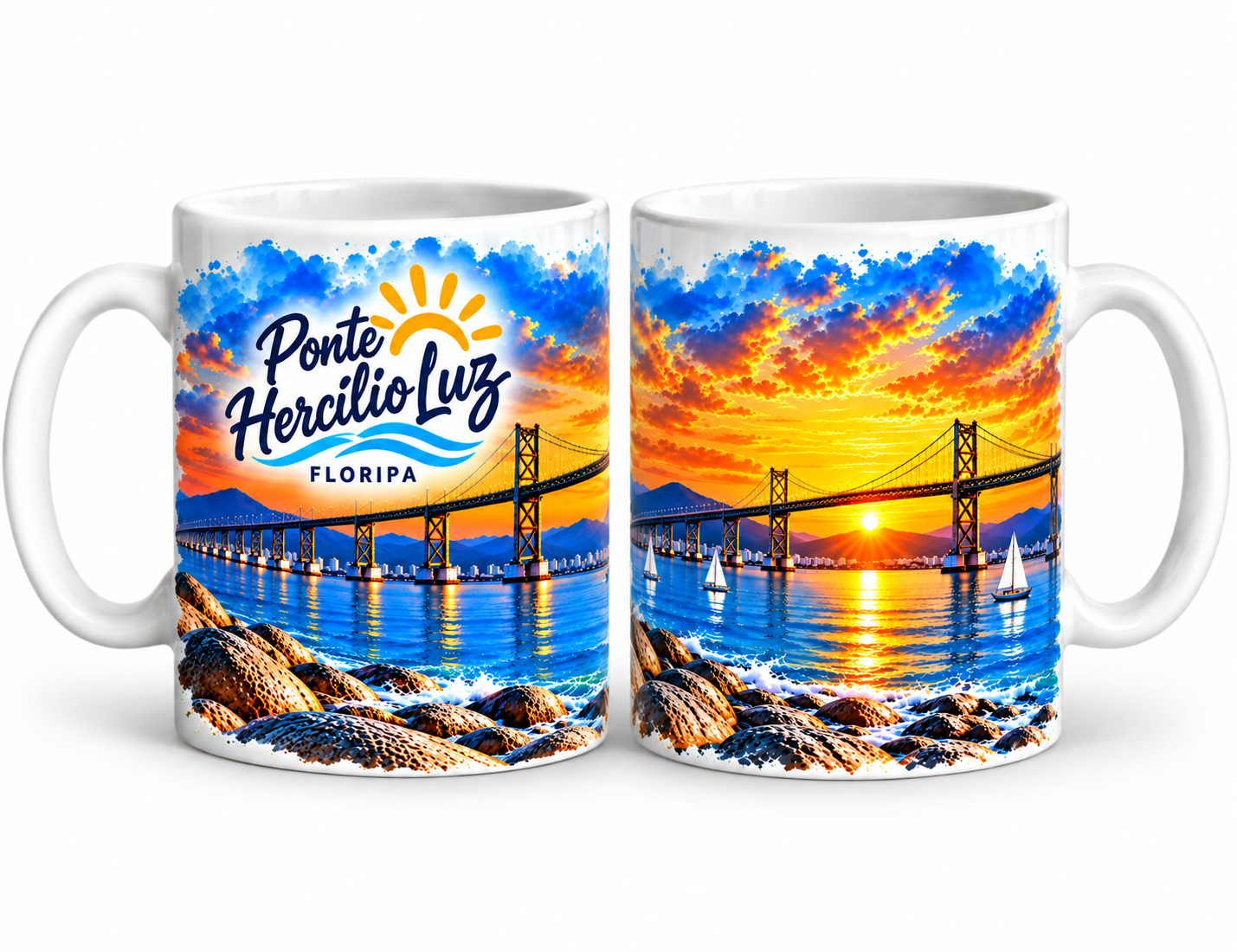 Caneca turística de Florianópolis - Modelo 05