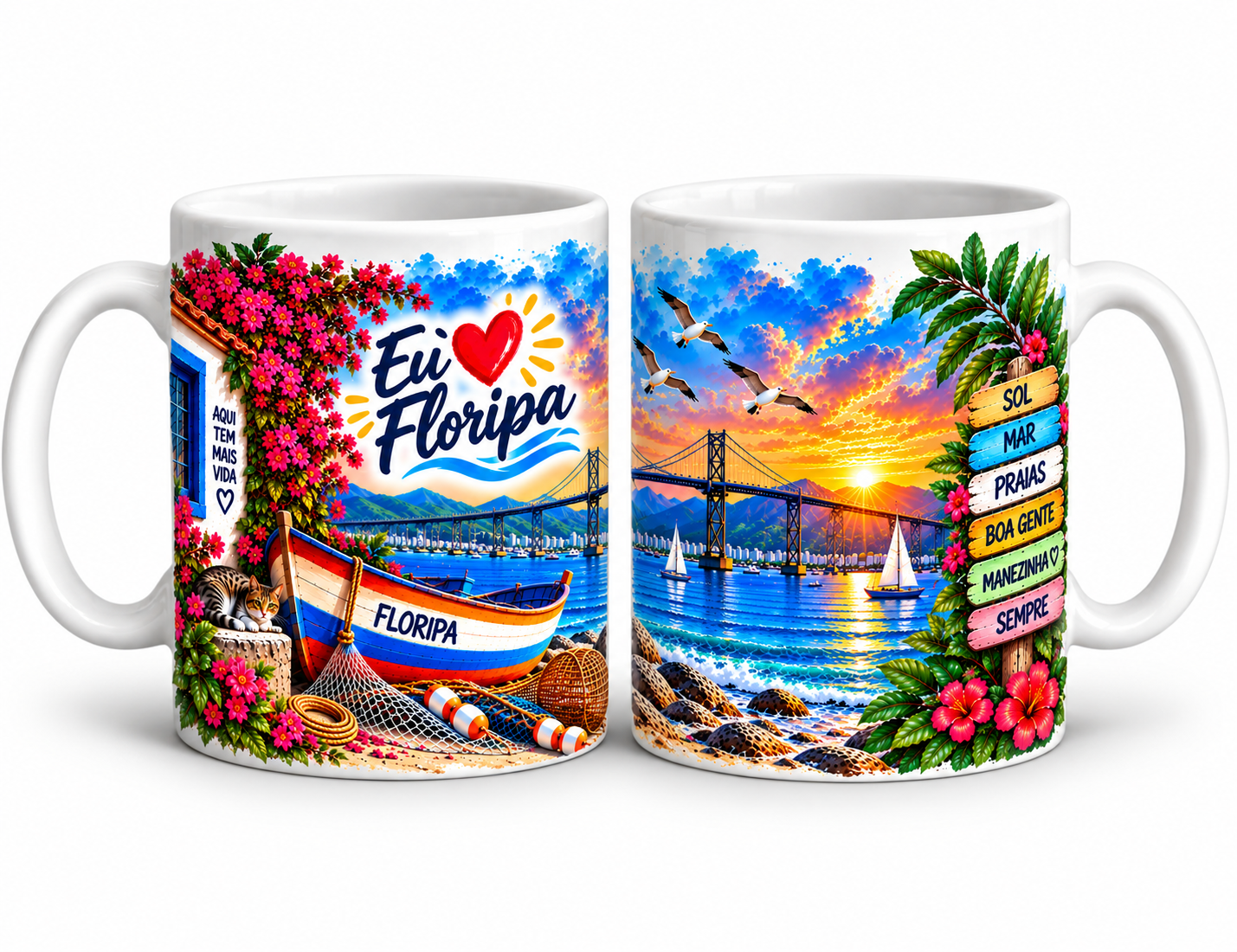 Caneca turística de Florianópolis - Modelo 06