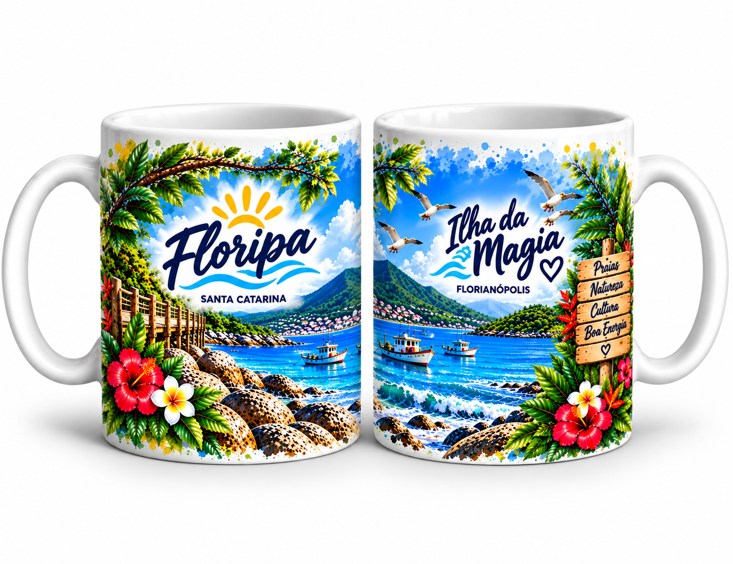 Caneca turística de Florianópolis - Modelo 08