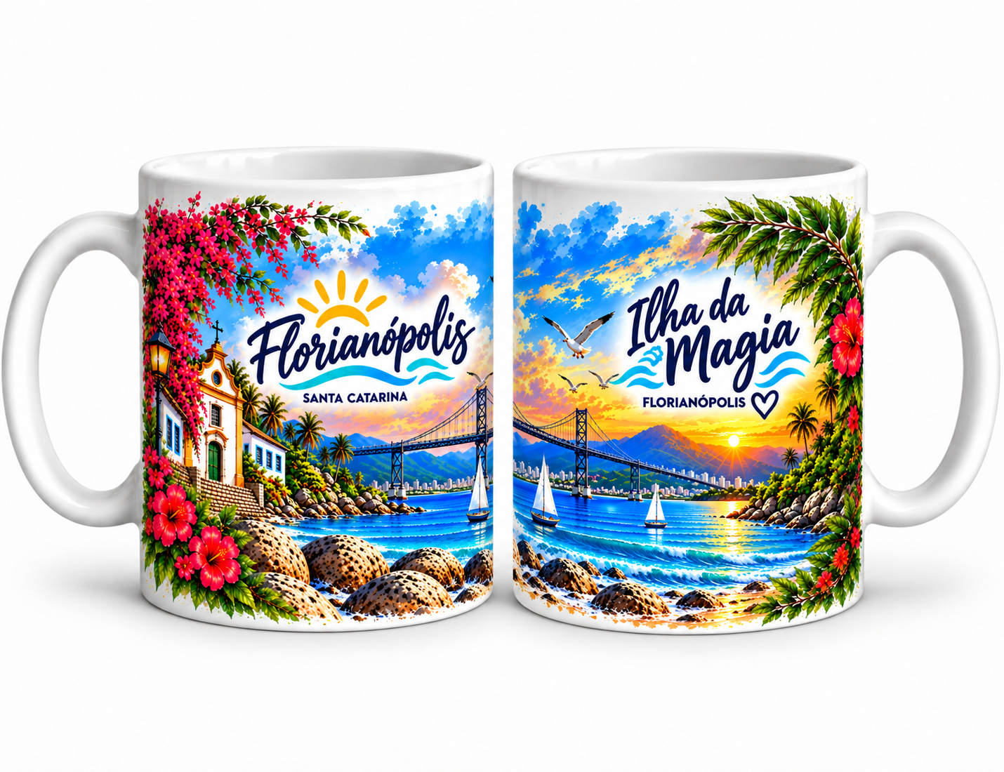 Caneca turística de Florianópolis - Modelo 09