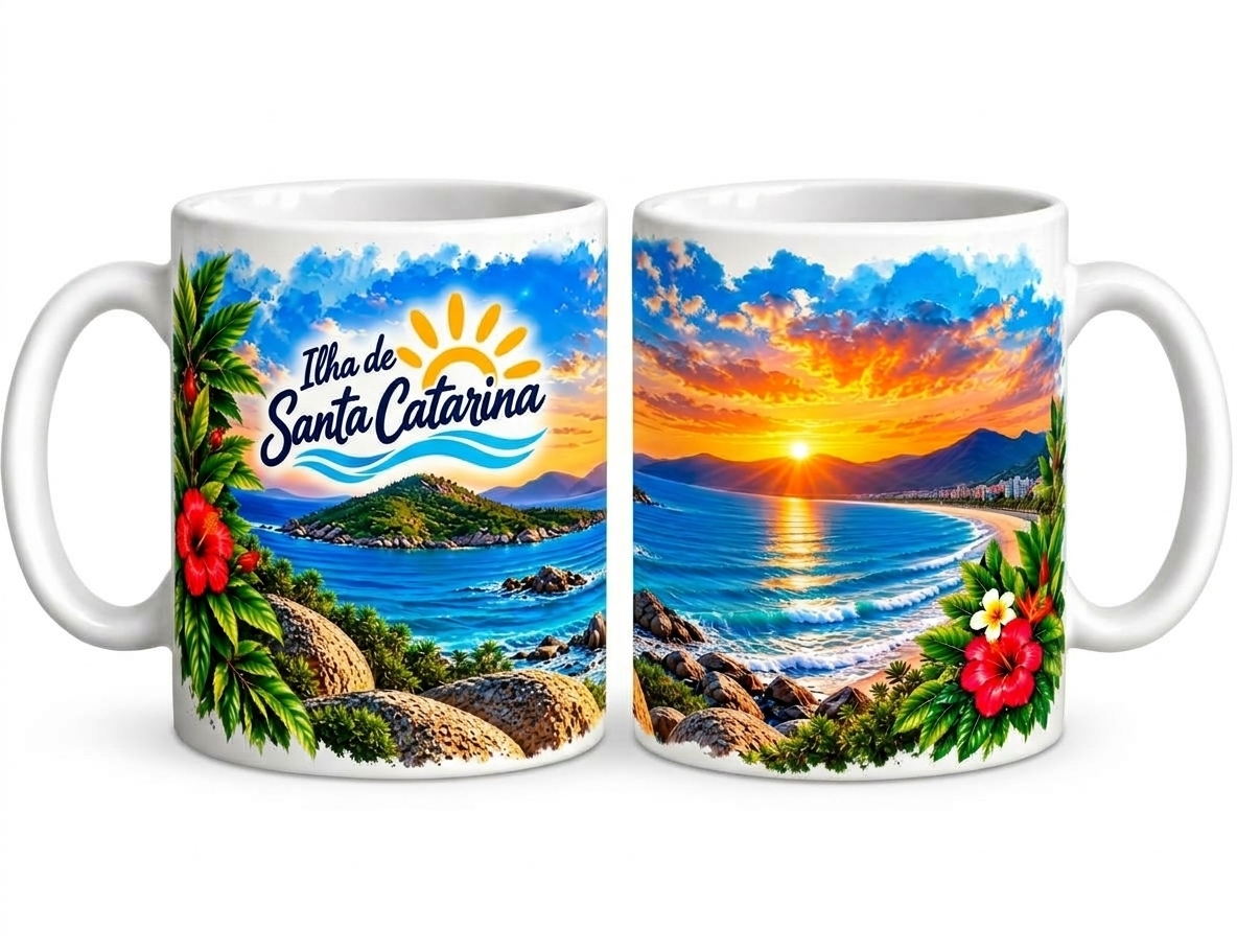Caneca turística de Florianópolis - Modelo 03