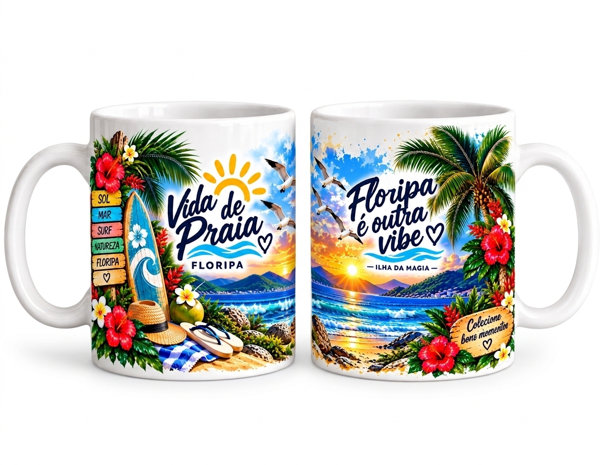 Caneca turística de Florianópolis - Modelo 04
