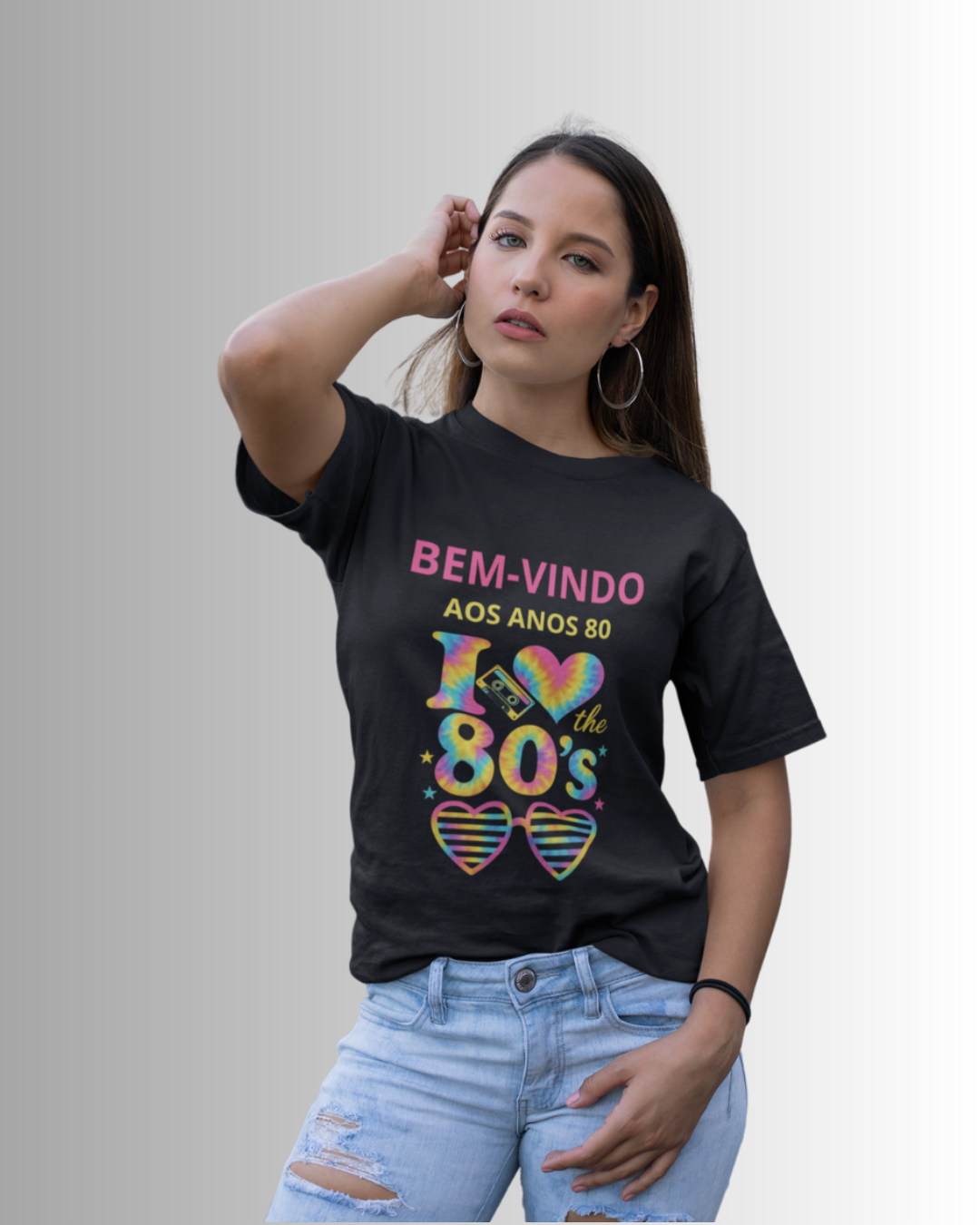 Camiseta feminina personalizada — algodão 30.1 com impressão DTG Silk HD
