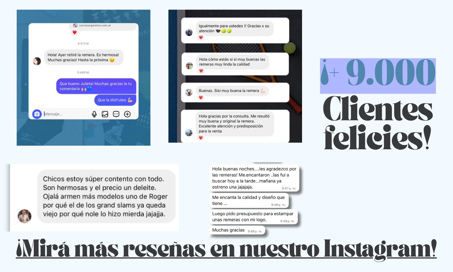 Reseñas - Ver mas en Instagram Tienda Set Tenis