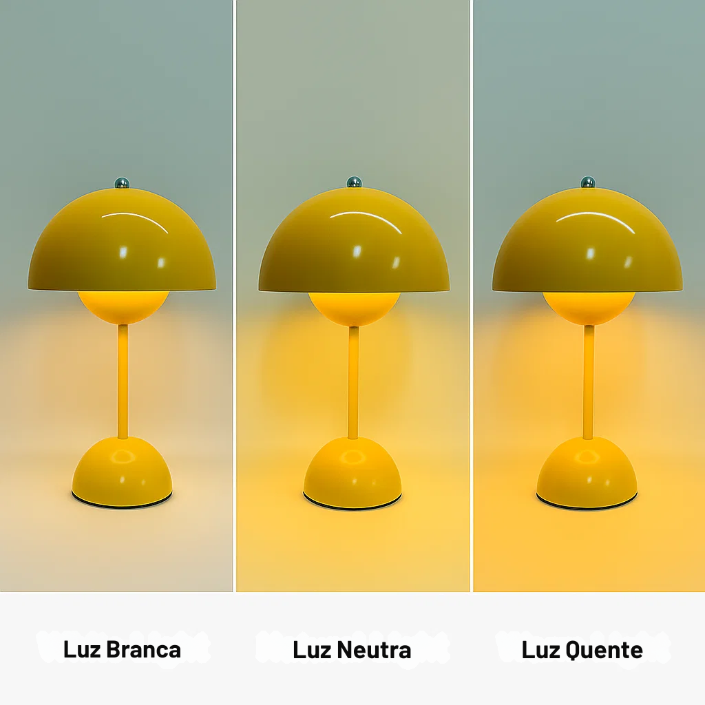 luminária de mesa, abajur de mesa, luminaria de mesa em led, Luminária de mesa led, luminaria cogumelo