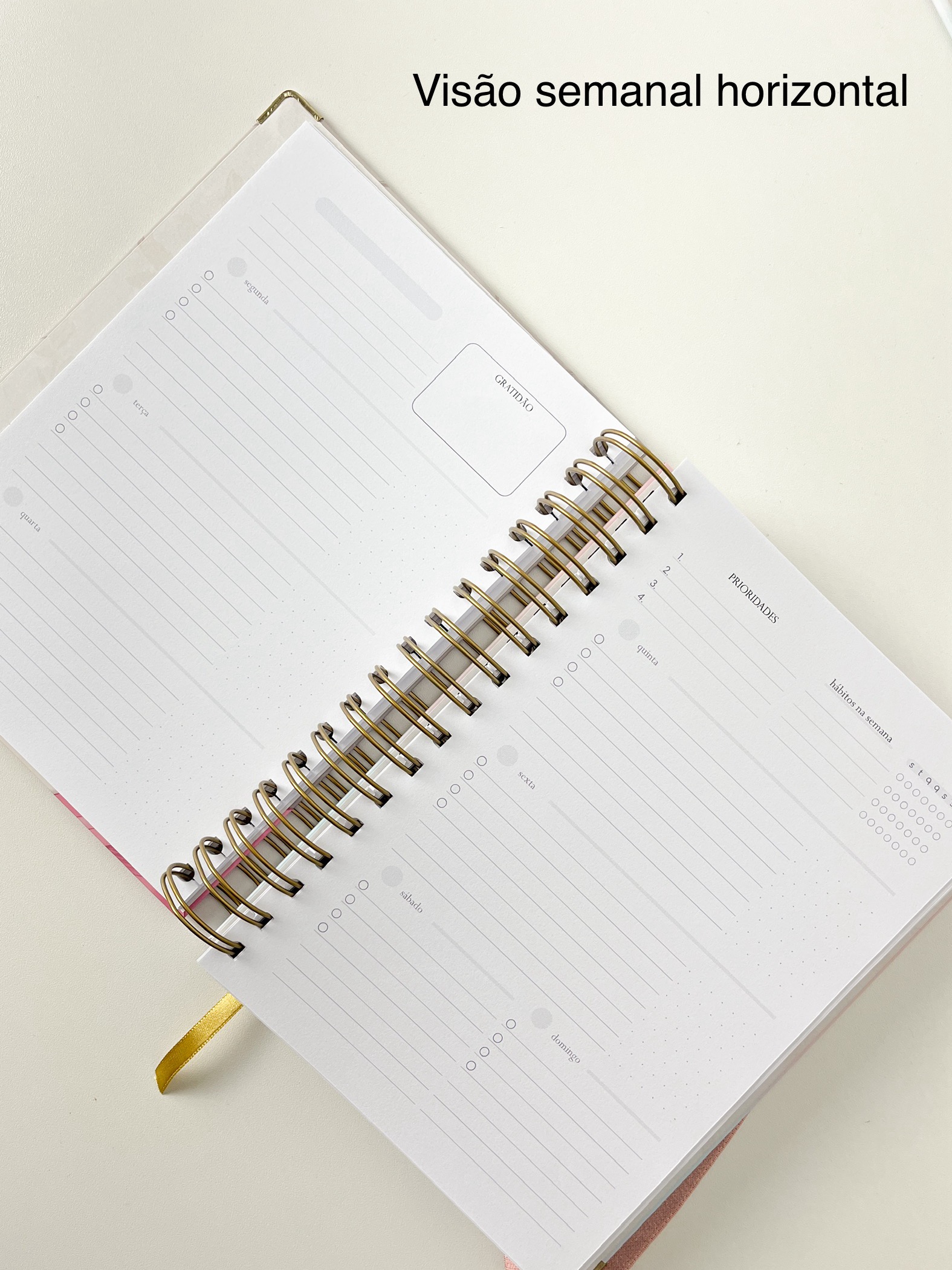 Planner Não Datado - Visão Horizontal