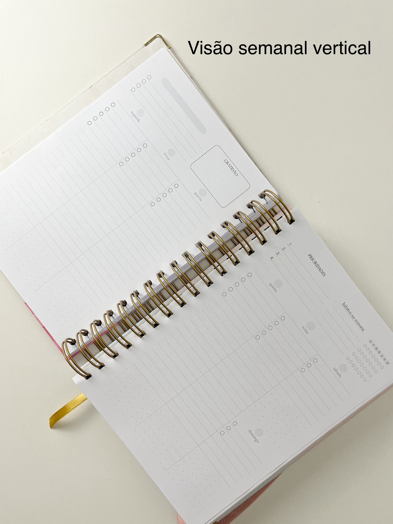 Planner Não Datado - Visão Vertical