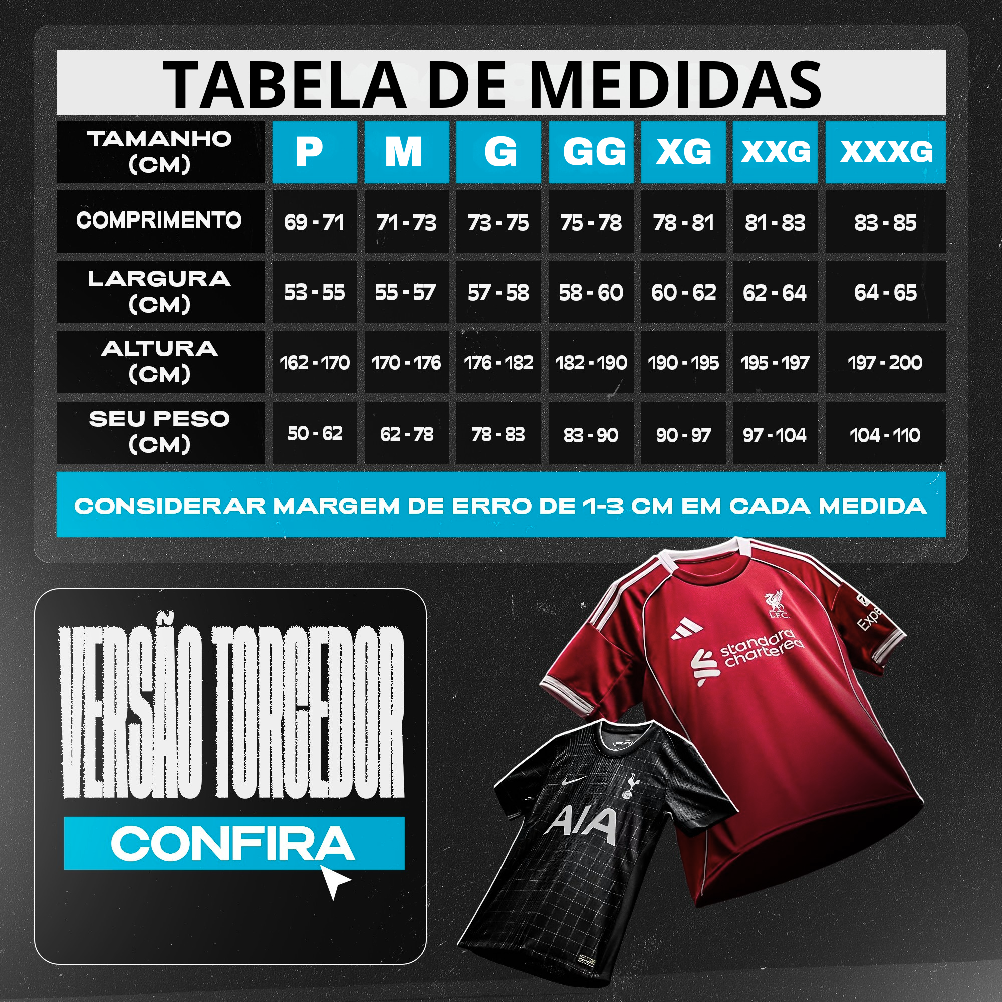 Tabela de Medidas