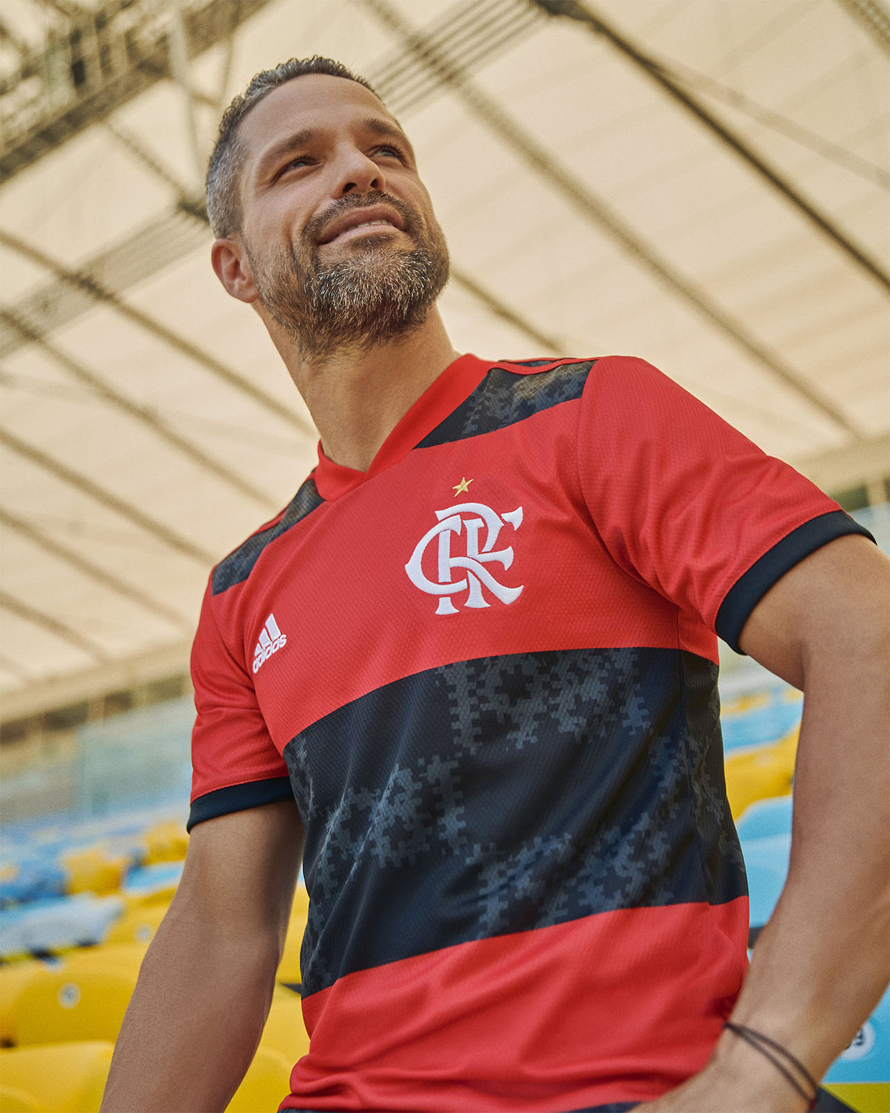 Camisa Flamengo Home 2021/2022 Torcedor Masculino Vermelha com Listras Pretas