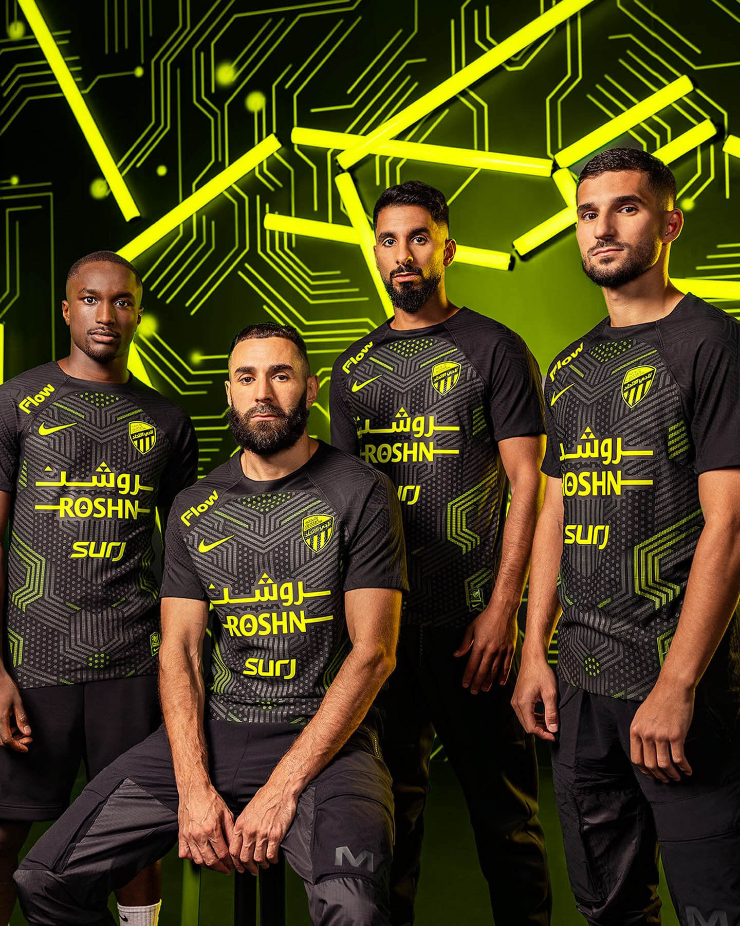 Camisa Al-Ittihad Third 2024/2025 - Versão Jogador Masculino - Nike - Preta