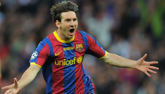 Camisa Barcelona retro Nike 2010/11 titular azul e grená, usada por Messi na final da Champions contra o Manchester United.